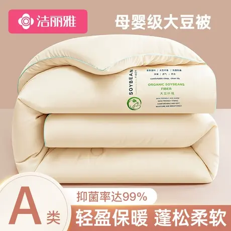 洁丽雅被子被芯加厚保暖冬被棉被宿舍单人大豆纤维春秋被四季通用商品大图
