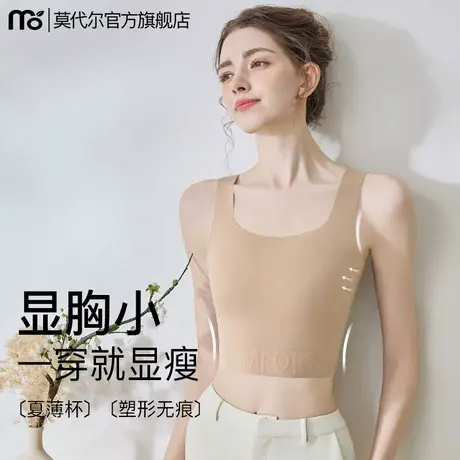 大胸显小内衣女收副乳防下垂无痕全罩杯夏薄款显瘦运动背心式文胸商品大图