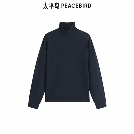 【高端通勤系列】太平鸟男装高领纯色毛衣春新款针织衫B1EBF112C图片