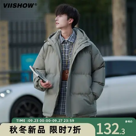 VIISHOW棉衣男冬季新款短款宽松立领加厚棉服休闲oversize外套男商品大图