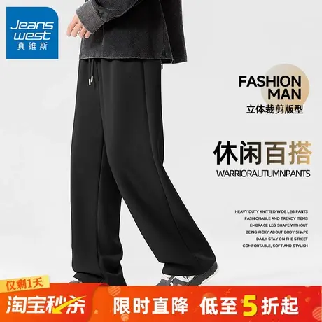 GV真维斯休闲裤男秋季直筒宽松阔腿裤男生春秋长裤运动卫裤男款C商品大图