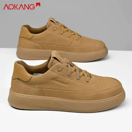 奥康男鞋2025新款秋季透气休闲鞋男士韩版皮鞋软底增高轻便板鞋图片