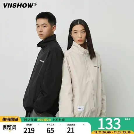 VIISHOW美式宽松百搭休闲夹克男装春秋季新款山系复古潮牌外套男商品大图