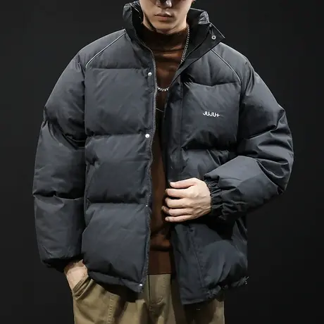 棉衣男冬季立领2023新款潮牌大码厚男士棉服夹克外套短款面包保暖商品大图