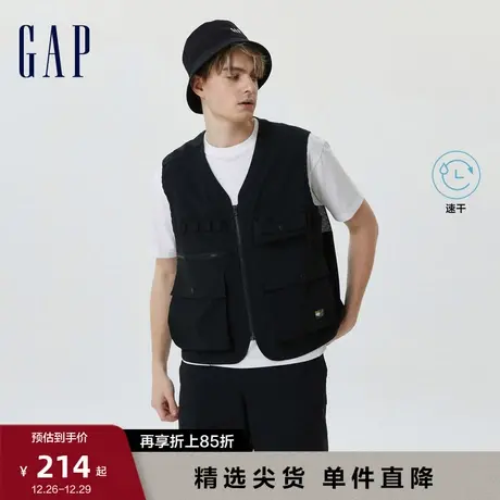 Gap男女装夏季速干工装多口袋休闲马甲户外运动上衣情侣装663467图片