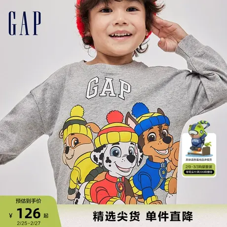 【汪汪队联名】Gap男幼童春秋圆领运动卫衣洋气儿童装上衣847314商品大图
