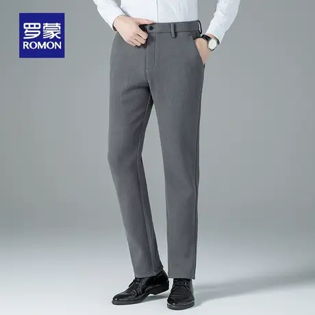 【加绒保暖】罗蒙男士休闲裤2023秋冬商务直筒长裤免烫工装西裤男图片