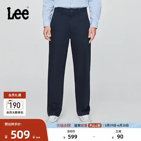 Lee25早秋新品宽松版男款经典斜纹布抓绒休闲裤潮流LMB009918209图片