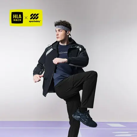 HLA/海澜之家运动sportsday连帽夹克24秋新户外易打理印花外套男商品大图