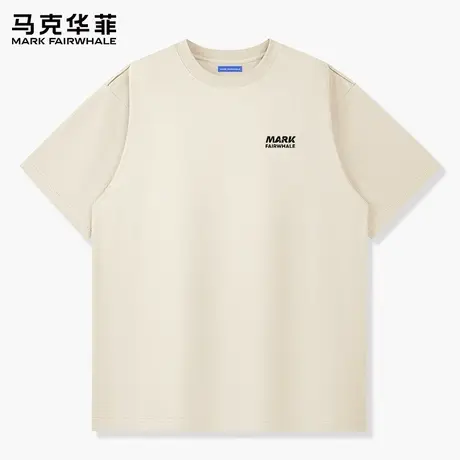 马克华菲重磅纯棉圆领短袖T恤男装2025新款夏季休闲五分袖内搭男图片