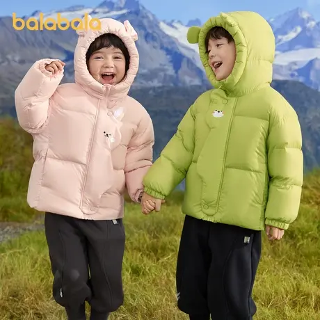 巴拉巴拉童装儿童羽绒服男童女童2025冬装新款连帽外套宝宝衣服萌商品大图