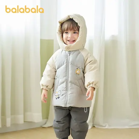 巴拉巴拉balaOne儿童羽绒服女童宝宝厚款保暖冬季男童上衣2025新图片
