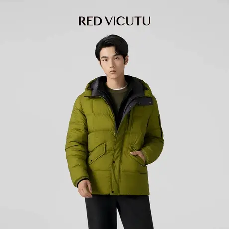 VICUTU羽绒服男冬季温暖御寒时尚连帽商务休闲百搭外套商品大图