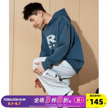 唐狮2025春季新款男卫衣美式潮牌连帽套头衫青少年休闲百搭外套商品大图