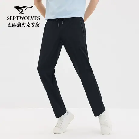 七匹狼高弹冰氧酷全松紧腰针织裤2025夏季新款宽松亲肤百搭休闲裤商品大图
