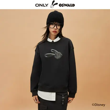【买5免1】ONLY奥莱秋季新款迪士尼奥斯华联名宽松短款圆领卫衣女商品大图