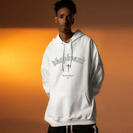 Nuthink美式连帽潮牌字母卫衣男加绒加厚潮流男女同款春季上衣潮商品大图