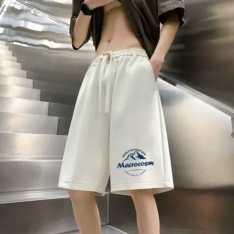 男士短裤2023年夏季新款潮牌薄款宽松外穿沙滩裤子冰感五分中裤男商品大图