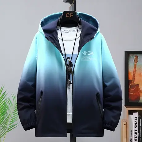 2023春秋季连帽外套男士夹克潮流ins学生百搭时尚秋装运动上衣服商品大图
