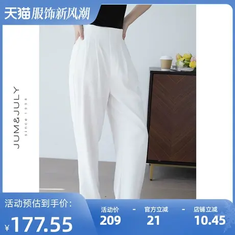 嘉茱莉2025夏季新款凉感高腰休闲裤女夏天薄款防晒裤小个子长裤商品大图