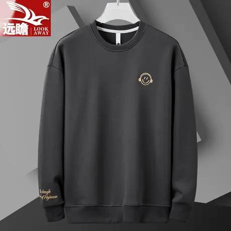 卫衣男春秋季潮牌宽松休闲上衣2023新款圆领百搭外穿男士长袖T恤商品大图