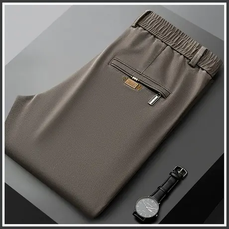 修身小直筒商务西裤春秋款男士高端休闲裤子春季2024新款男装春天商品大图