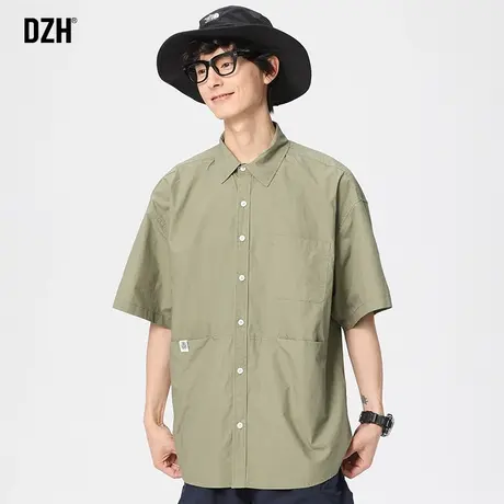 男士日系衬衫短袖男夏季寸衣高级感上衣外套潮牌潮流衬衣2023新款商品大图
