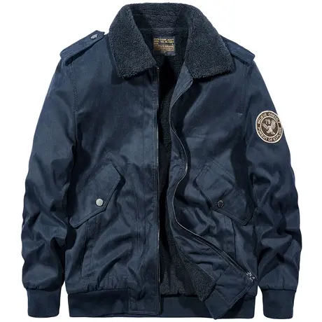 VIP秋冬季棉衣男士潮韩版加厚加绒棉袄休闲夹克宽松翻领工装外套商品大图