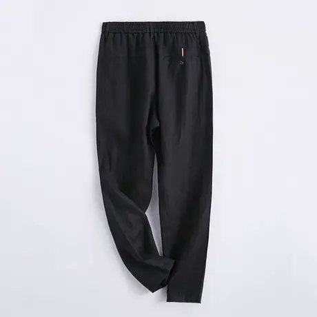 萨法瑞断码亚麻休闲裤男夏季薄款宽松小脚裤子棉麻男士麻料9分裤图片