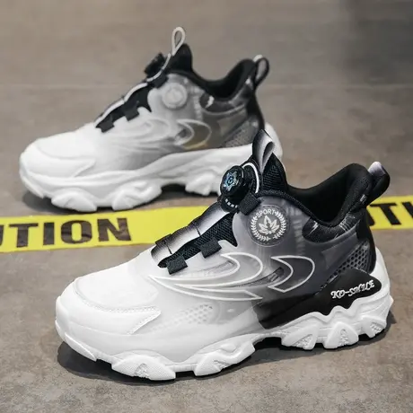 莆田旋转纽男鞋2023新款潮流运动休闲跑步百搭扣学生厚底老爹潮鞋商品大图