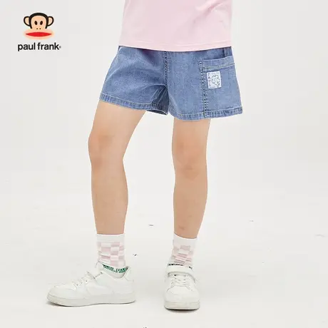 大嘴猴童装女童短裤2023年夏季新品中大童外穿儿童薄款五分牛仔裤商品大图