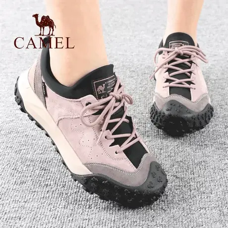 Camel/骆驼女鞋秋季2023新款真女士防滑皮单户外休闲运动徒步鞋子商品大图