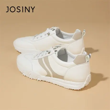Josiny/卓诗尼小白鞋女2024新款百搭显脚小休闲运动鞋白色女鞋子商品大图