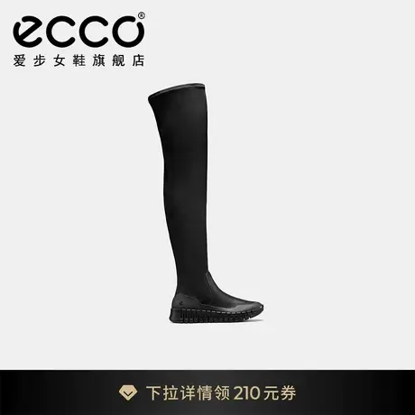 ECCO爱步长筒靴女 厚底过膝靴袜靴休闲通勤长靴瘦瘦靴 灵动218283商品大图