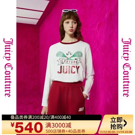橘滋【秋季新品】头号玩家网球复古版logo印花女式针织衫图片