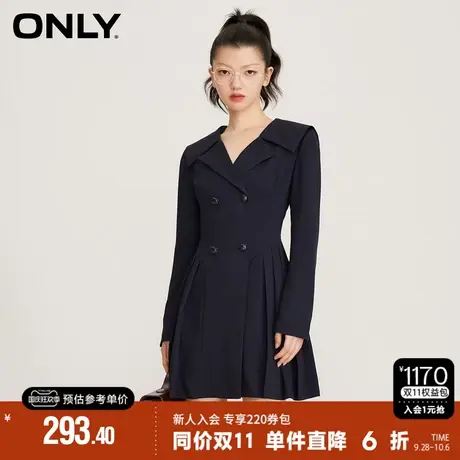 ONLY秋季气质百搭海军风百褶短款连衣裙女|122407008图片