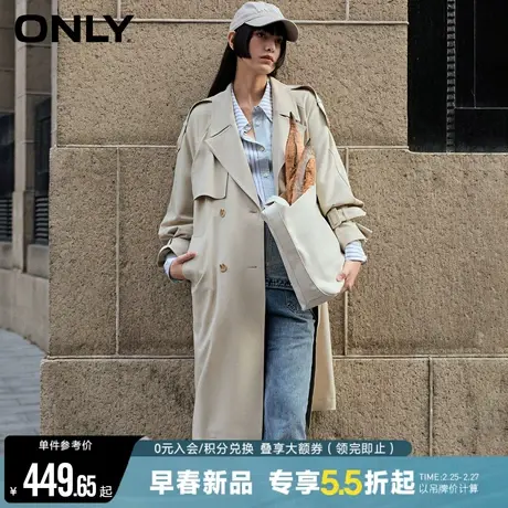 ONLY冬季通勤风时尚气质百搭长款风衣外套女|123336021商品大图