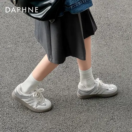 达芙妮复古银色德训鞋女2025新款春夏板鞋女款百搭女鞋运动休闲鞋商品大图