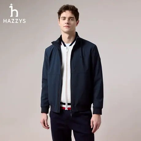 【商场同款】HAZZYS哈吉斯2025秋季新品男装夹克休闲立领通勤外套图片