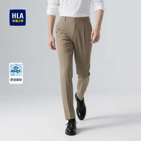 HLA/海澜之家高端商务免烫西裤男士2025秋季新款通勤休闲长裤子男图片