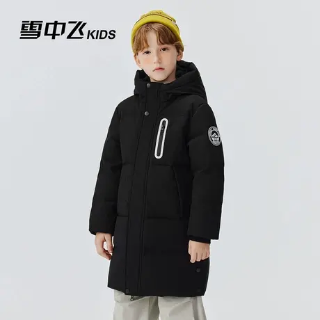 雪中飞儿童羽绒服2025冬季新款长款保暖加厚男童女童外套洋气外套商品大图
