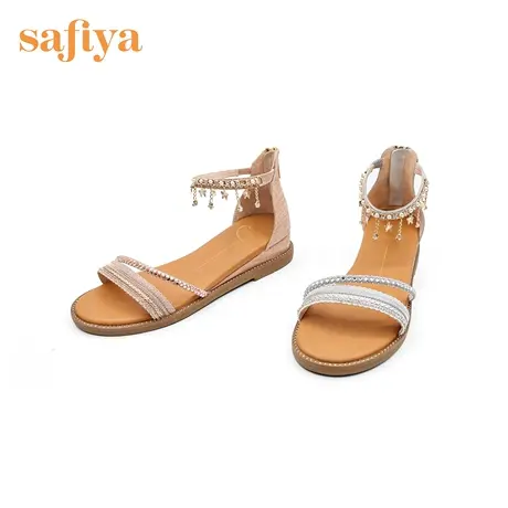 Safiya/索菲娅蝴蝶脚链中跟凉鞋民族风甜美凉鞋SF12115041图片