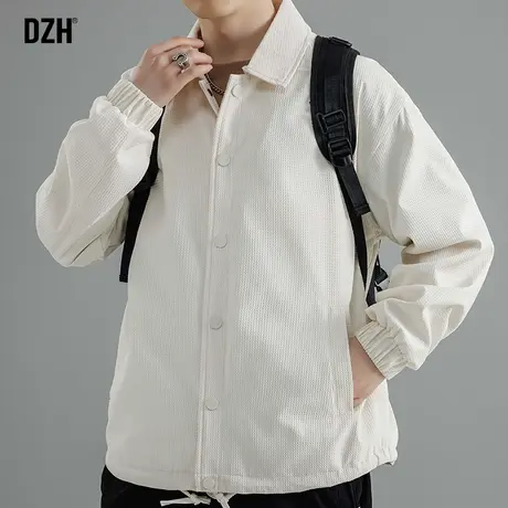 男士日系翻领外套男秋季潮高级感休闲飞行夹克秋款男装2023年新款商品大图