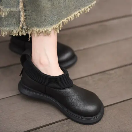 Artmu阿木原创复古厚底短靴女弹力靴舒适踝靴春秋单靴2023新款商品大图