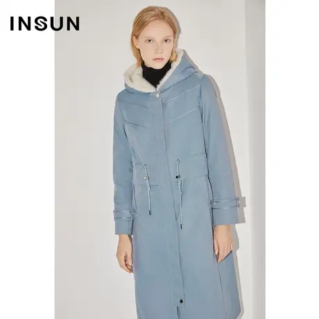 COVER冬季可拆卸拼貂内胆抽绳褶尼克服商品大图