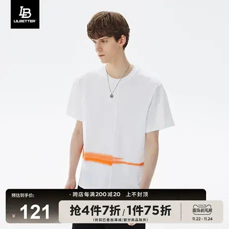 Lilbetter短袖T恤男新款潮牌体恤内搭简约宽松半截袖夏季港风衣服商品大图