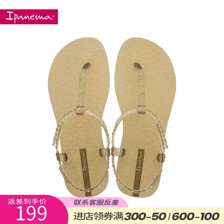 Ipanema依帕 2022年新款进口时装凉鞋女夏季夹趾透明闪耀度假平底图片