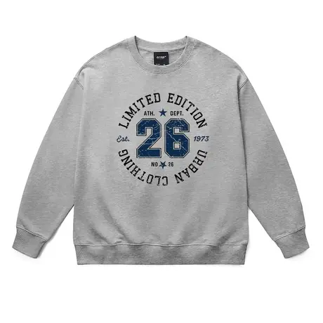 男女同款卫衣秋冬新款美式复古风休闲套头衫情侣装大码落肩上衣棉商品大图