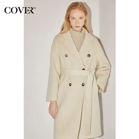 【昕怡粉丝专享】恩裳COVER冬季易打理羊毛大衣抗皱毛呢外套商品大图
