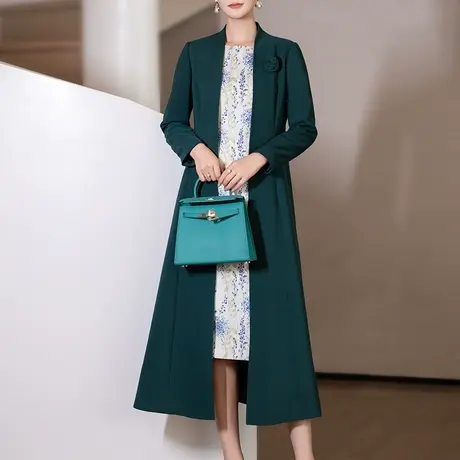 中长款风衣外套女春秋2024年新款时尚洋气气质英伦风长袖开衫大衣图片